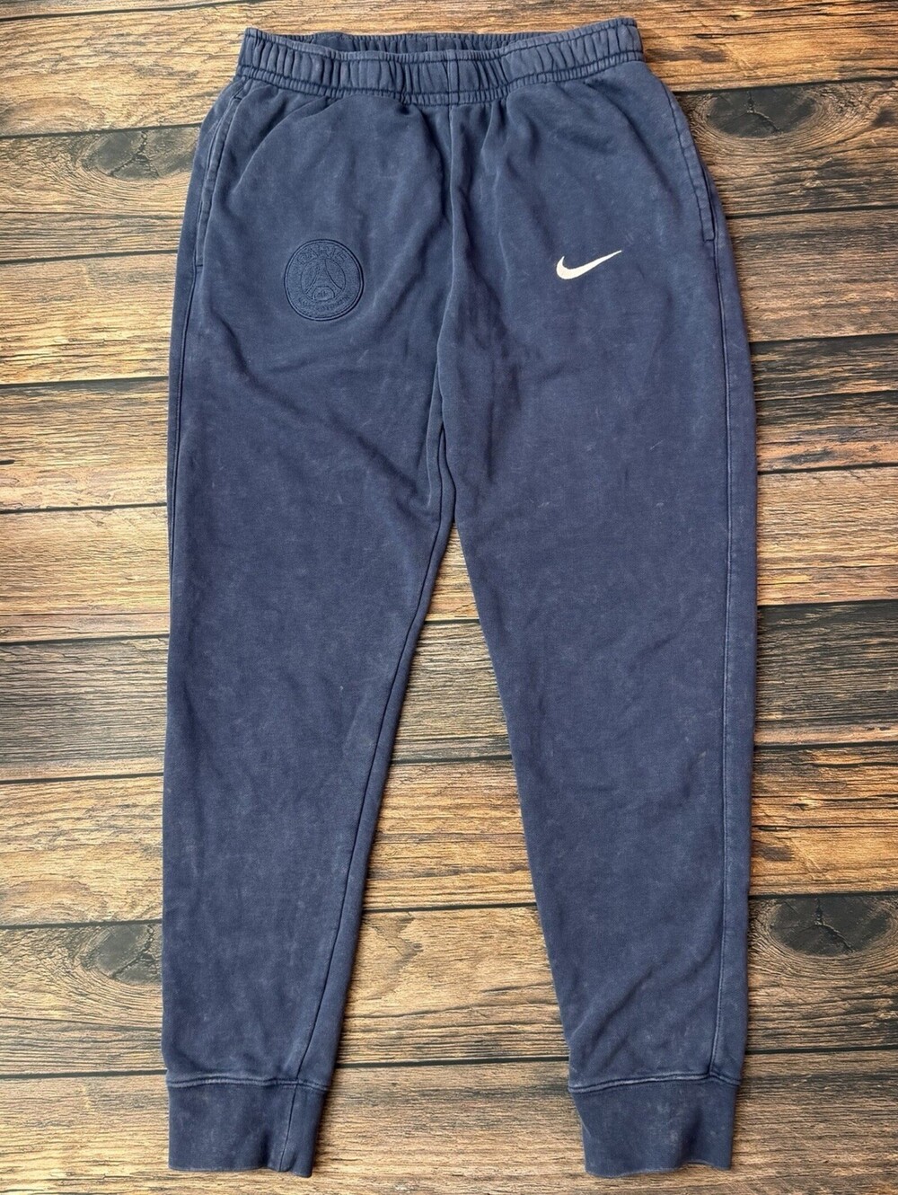Nike PSG Paris Saint-Germain Mens Jogger Sweatpants Navy Faded Wash